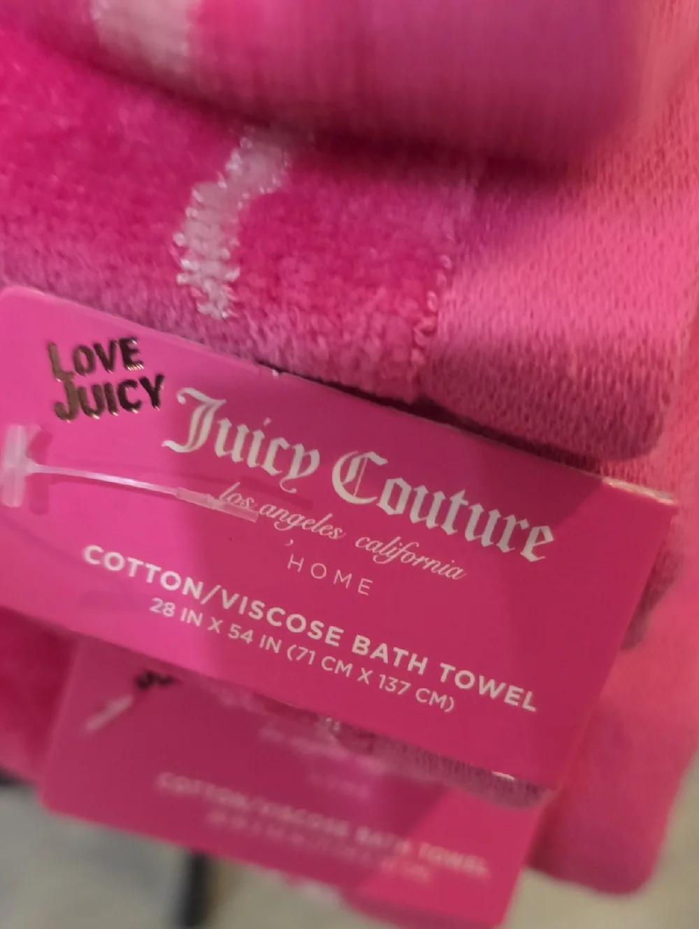 Juicy Couture Home Lips & Bows Bath & Hand Towel Set